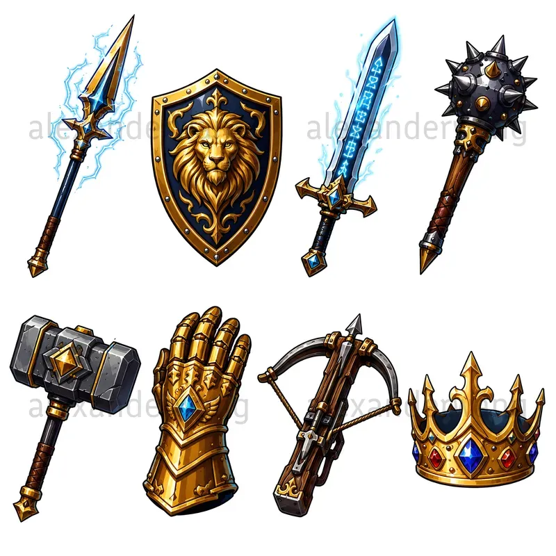 NFT Vector Game Item Icon Set Creators
