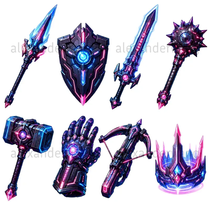 NFT Vector Game Item Icon Set Creators