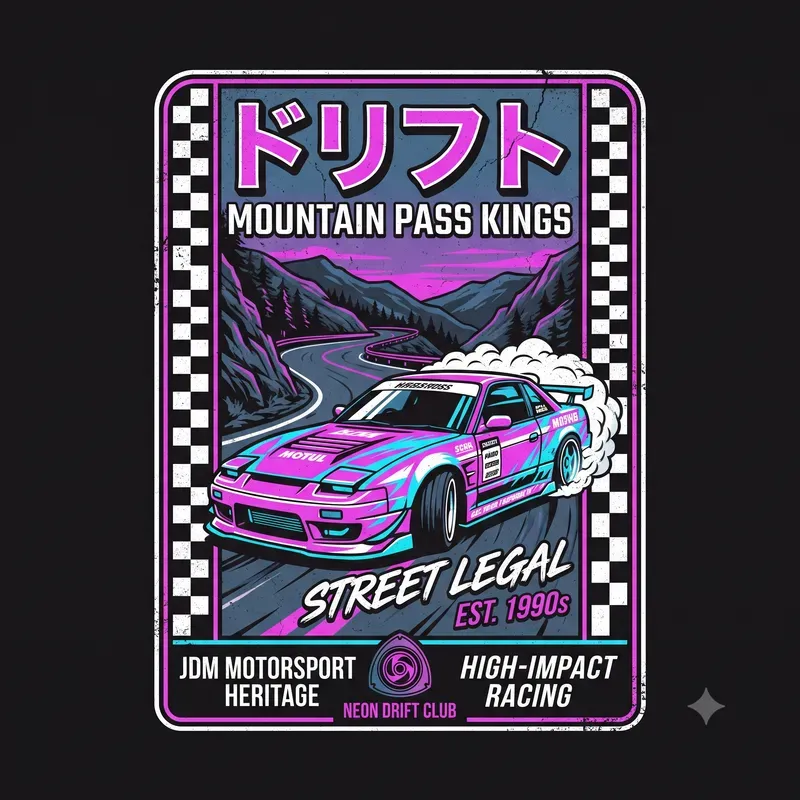 Retro Automotive Racing Tshirt Art