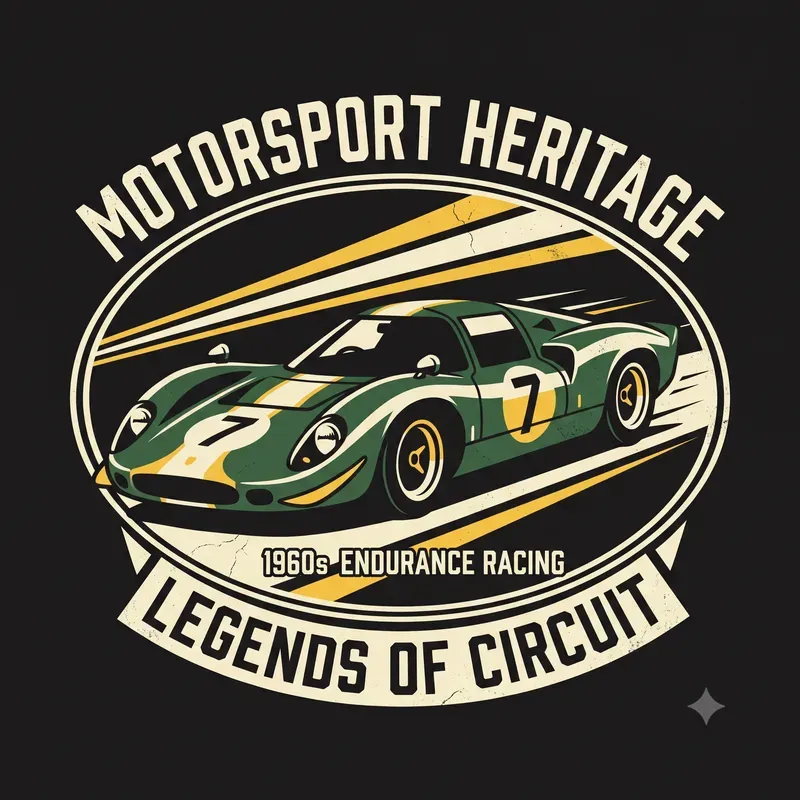 Retro Automotive Racing Tshirt Art