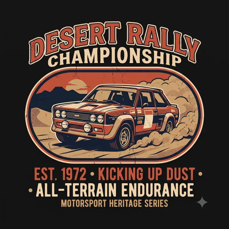 Retro Automotive Racing Tshirt Art