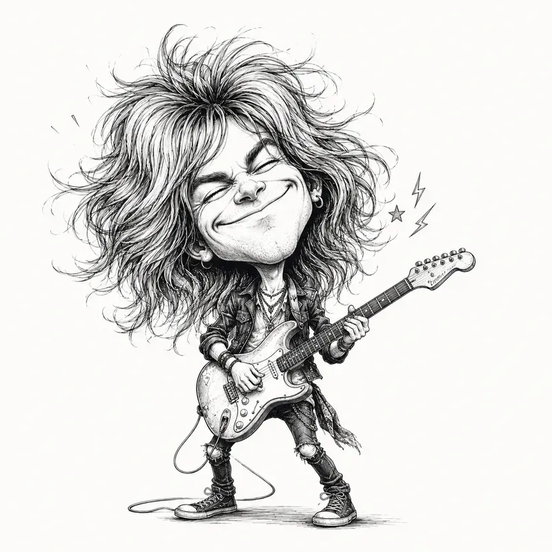 Big Head Caricature Sketches