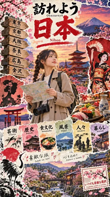 Tornpaper Travel Poster Collages