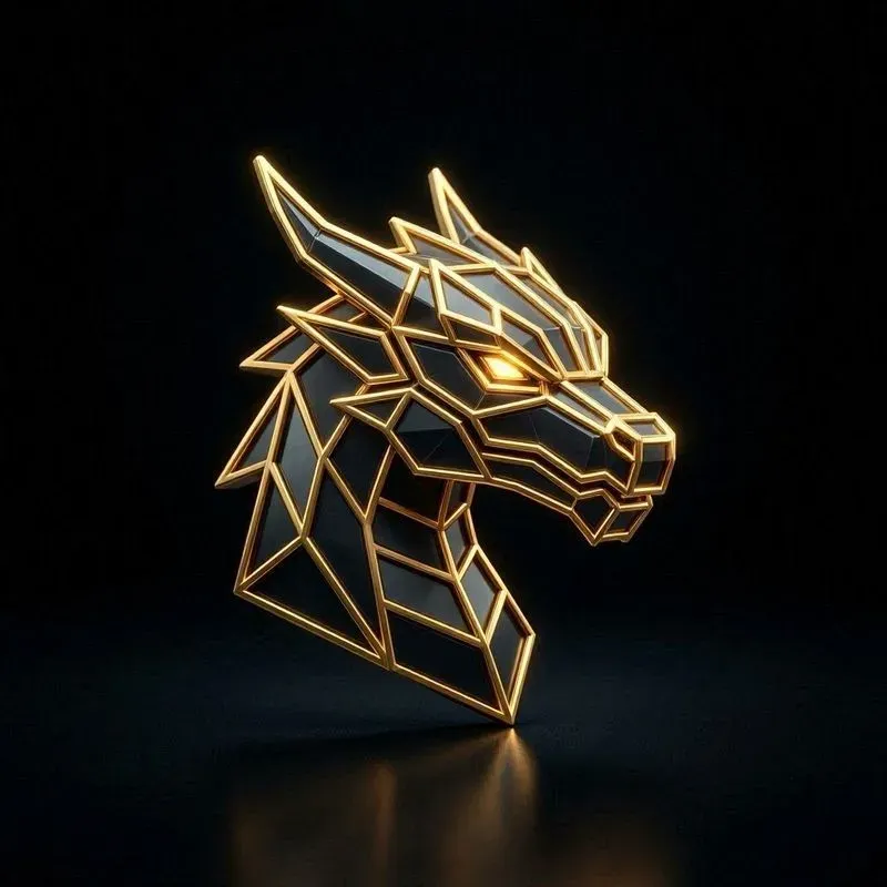 Minimalist 3D Geometry Line Art Logos