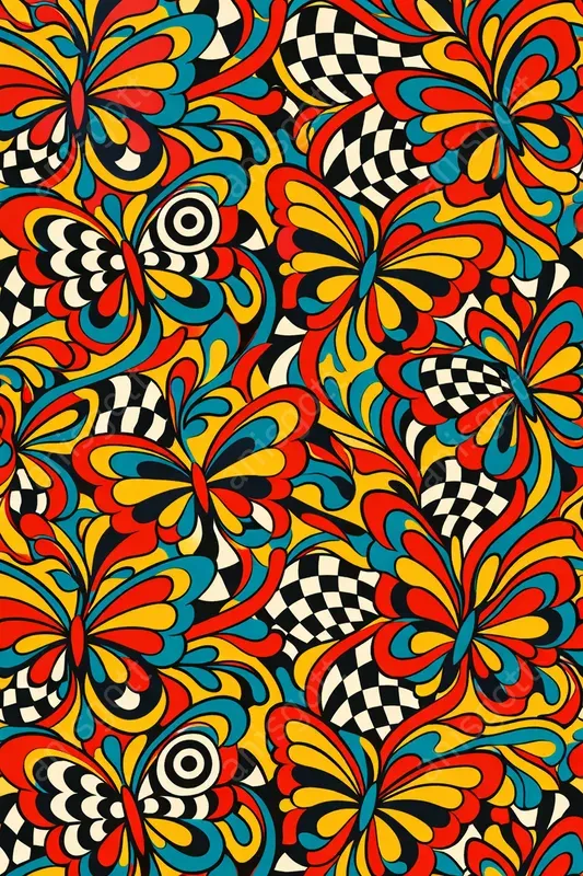 Psychedelic Groovy 70s Floral Patterns