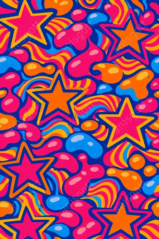 Psychedelic Groovy 70s Floral Patterns
