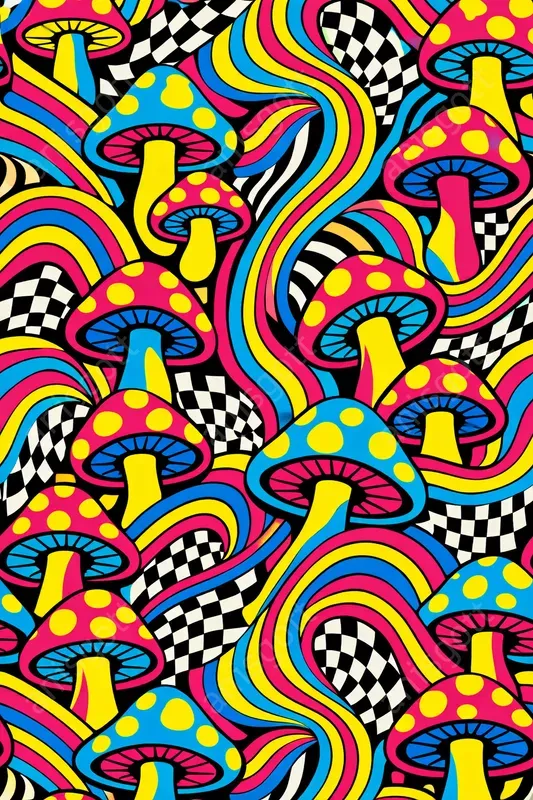 Psychedelic Groovy 70s Floral Patterns