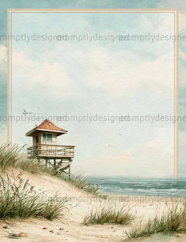 Coastal Junk Journal Pages