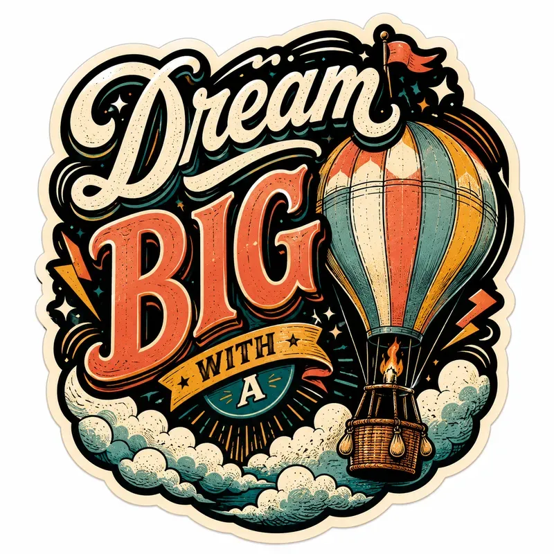 Retro Typography Sticker Pack Generator
