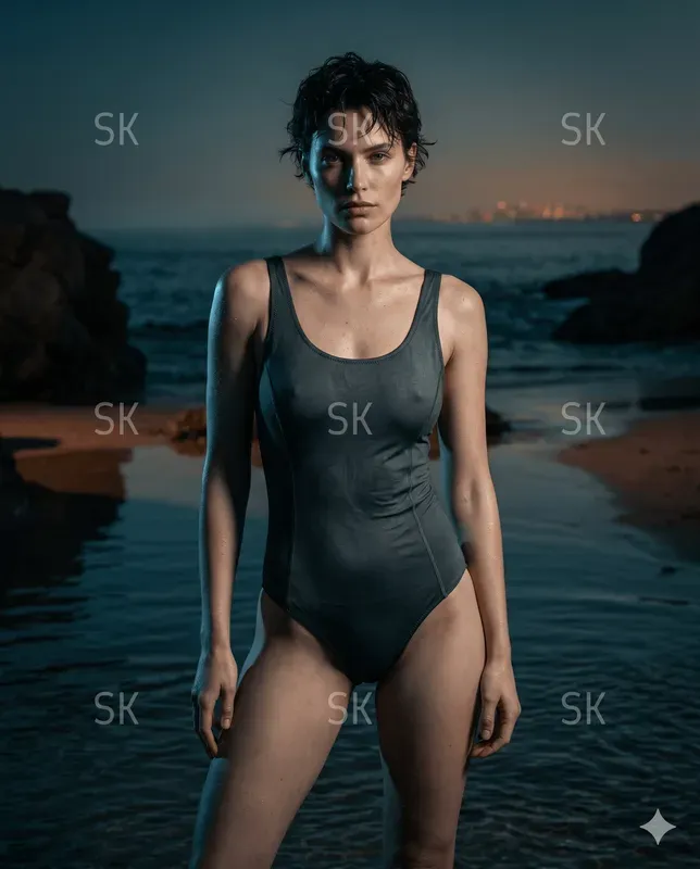 Ultra Realistic Beach Model Photography
