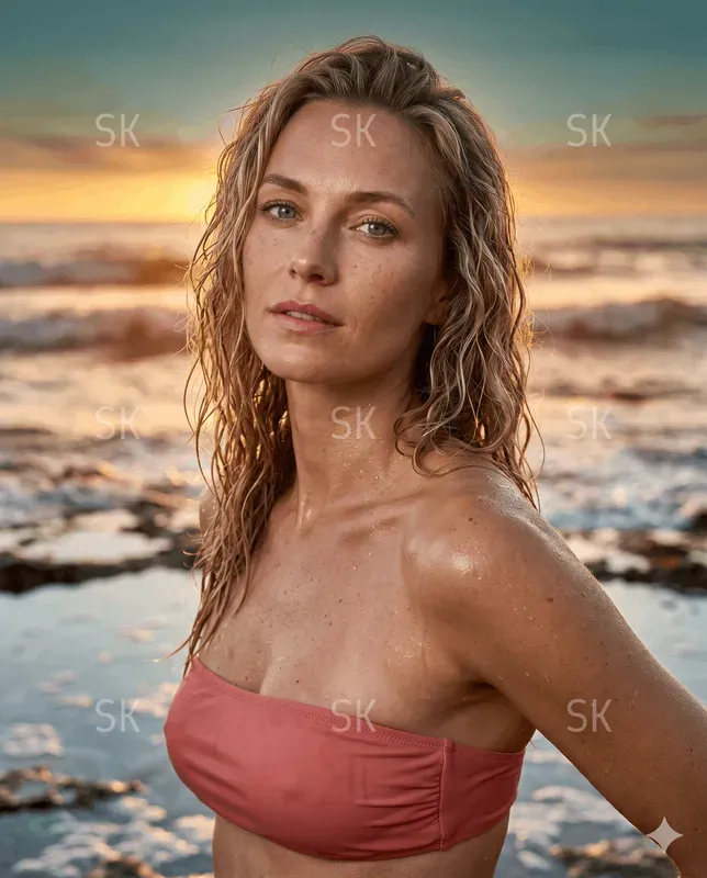 Ultra Realistic Beach Model Photography