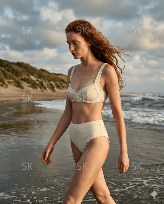 Ultra Realistic Beach Model Photography