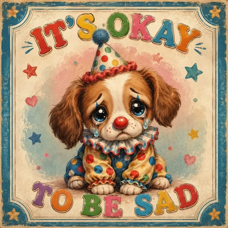 Sad Clown Bigeyes Posters