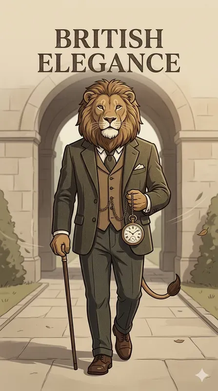 British Retro Gentleman Stickers