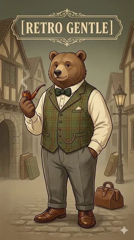 British Retro Gentleman Stickers