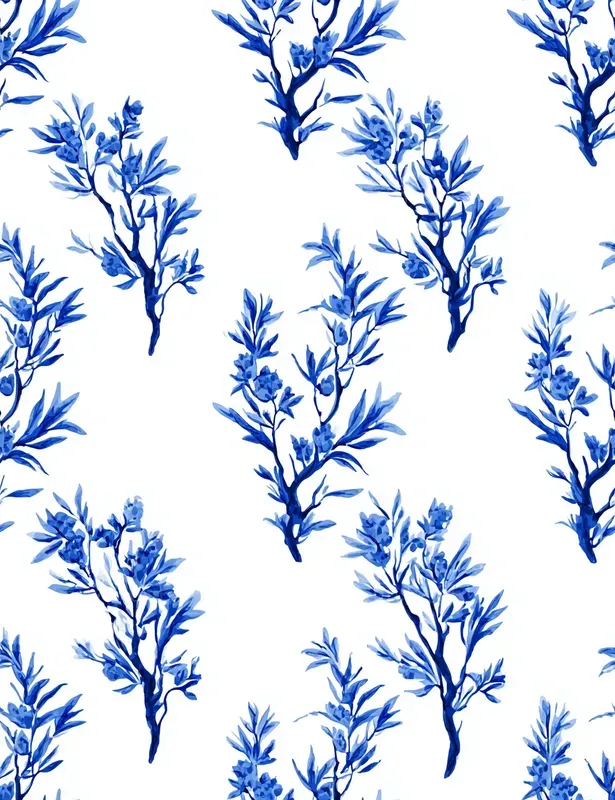 Easter Gzhel Seamless Blue Patterns