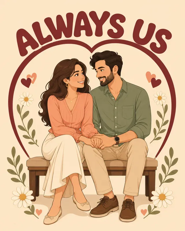 Cartoon Couple Title Designs