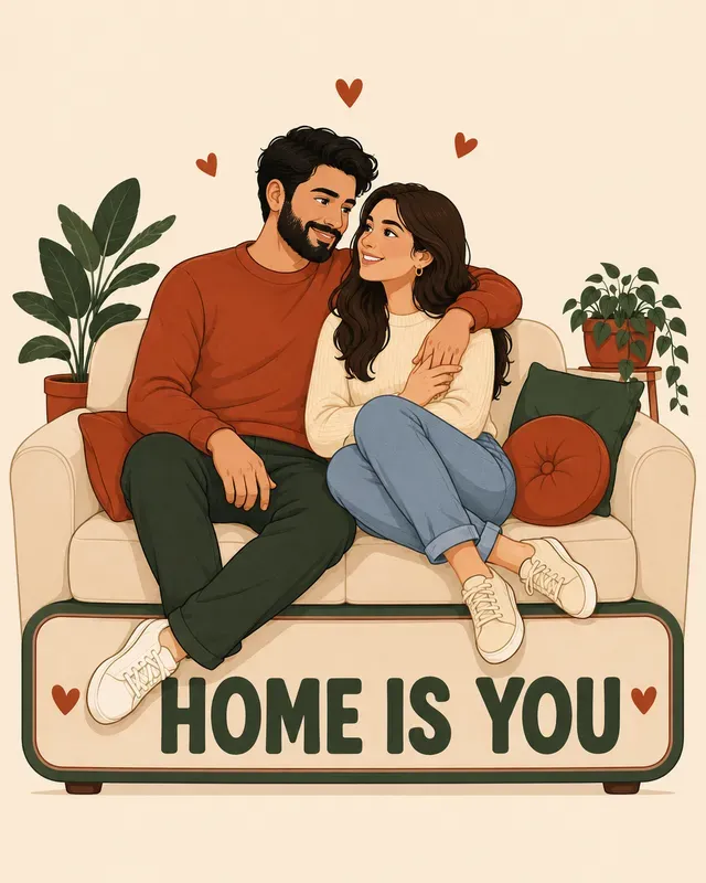 Cartoon Couple Title Designs