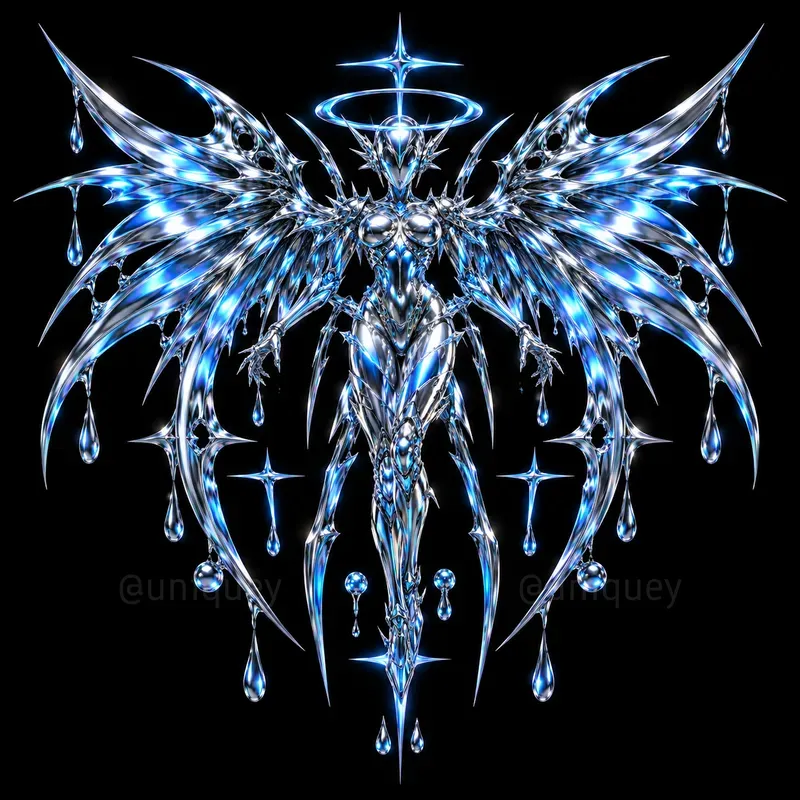 Y2k Liquid Chrome Merch Graphic Designs