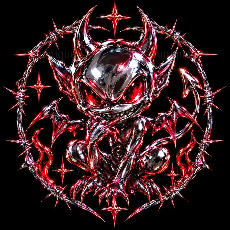 Y2k Liquid Chrome Merch Graphic Designs