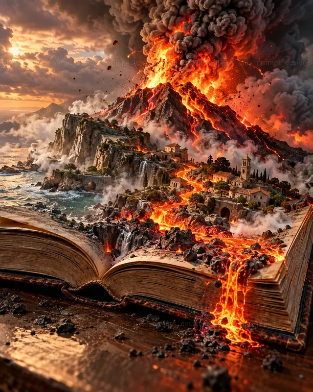 Hyperrealistic Disaster Book Worlds