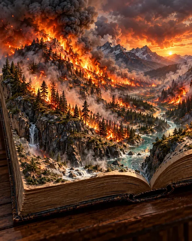 Hyperrealistic Disaster Book Worlds
