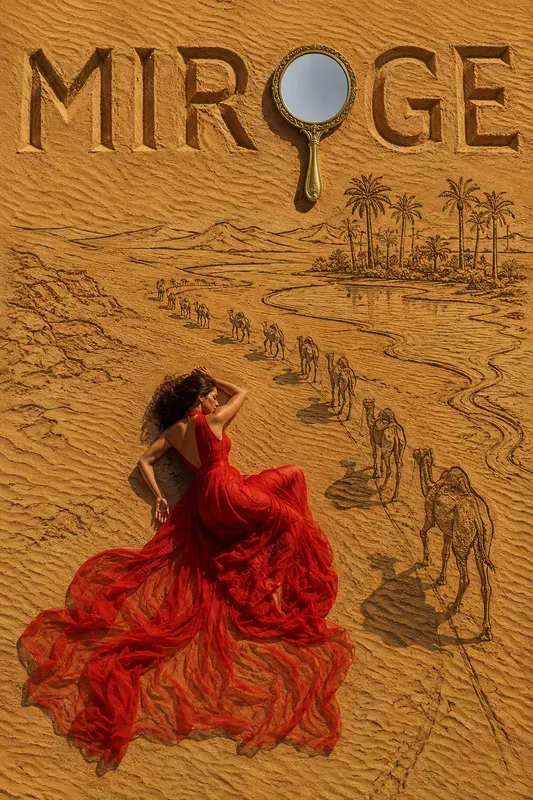 Aerial Sand Illusion Art