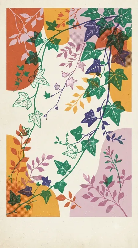 Vintage Riso Botanical Poster Collections