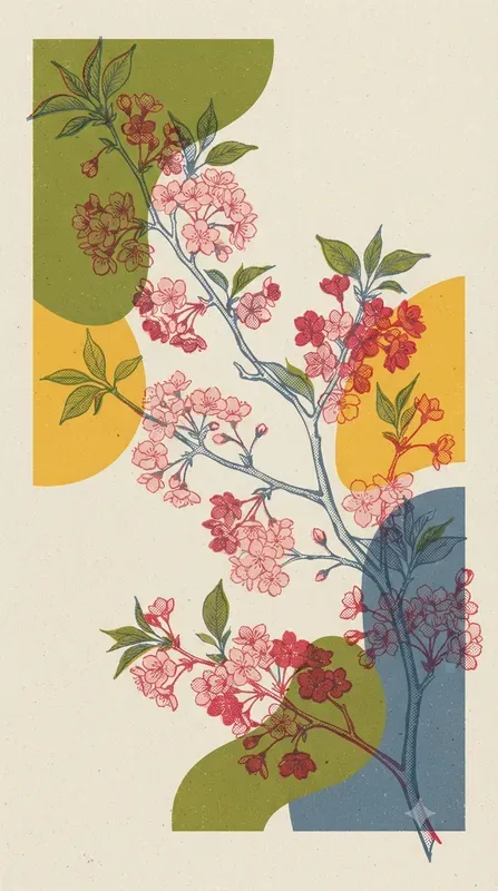 Vintage Riso Botanical Poster Collections