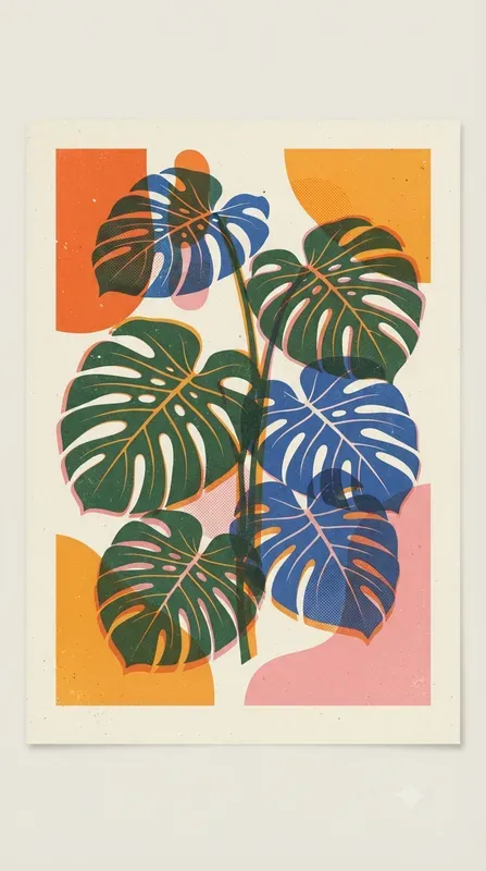 Vintage Riso Botanical Poster Collections
