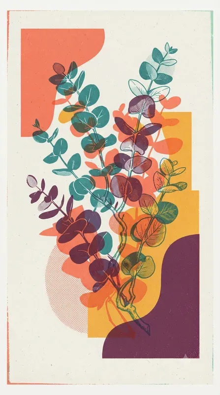 Vintage Riso Botanical Poster Collections