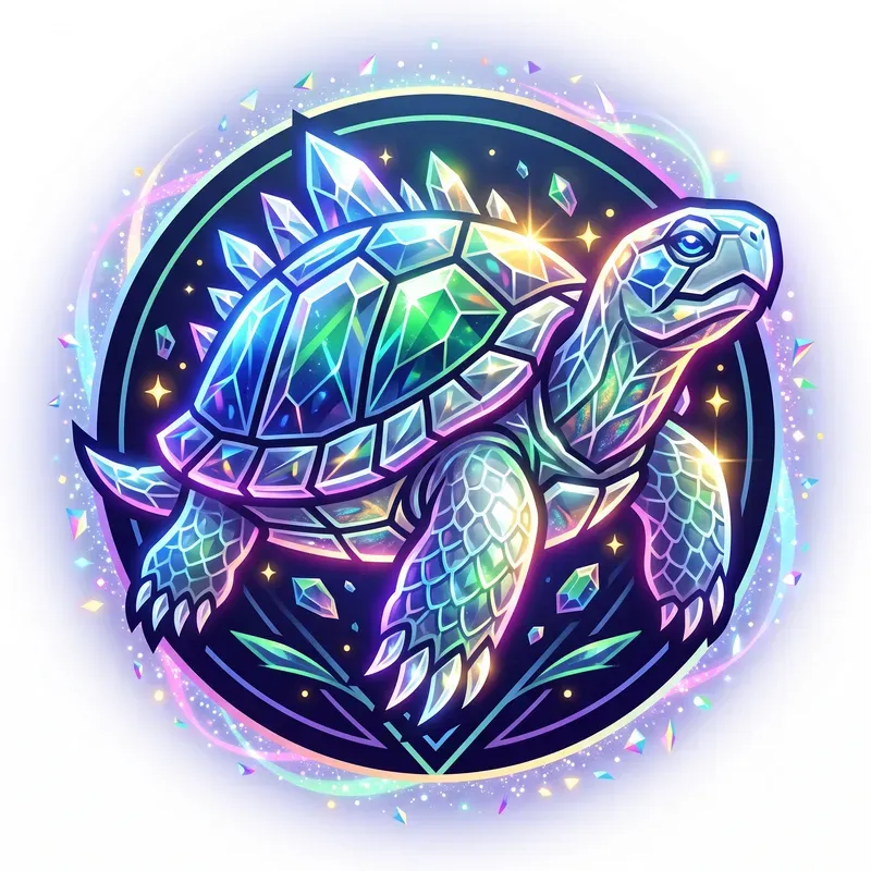 Neon Crystal Reptile Emblems