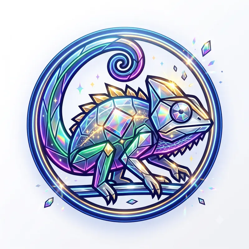 Neon Crystal Reptile Emblems