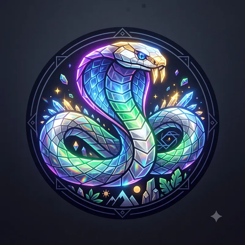 Neon Crystal Reptile Emblems