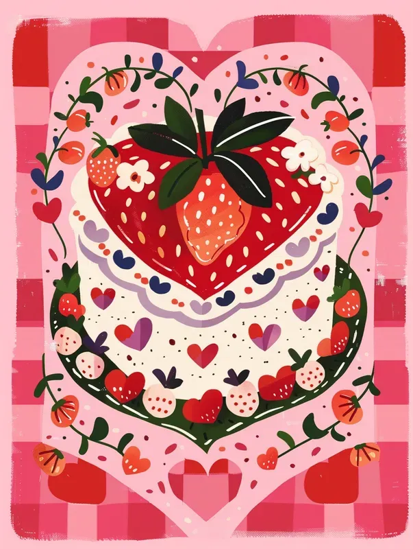 Cute Bright Painted Valentines Cards