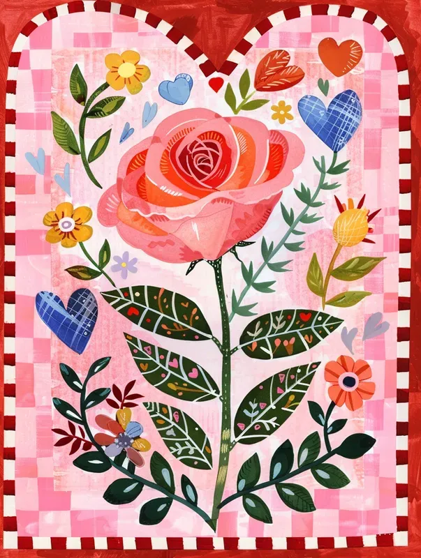 Cute Bright Painted Valentines Cards