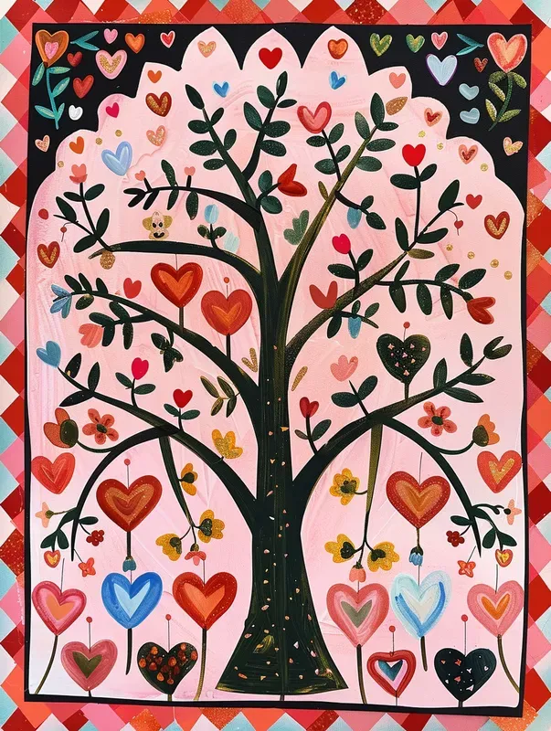 Cute Bright Painted Valentines Cards