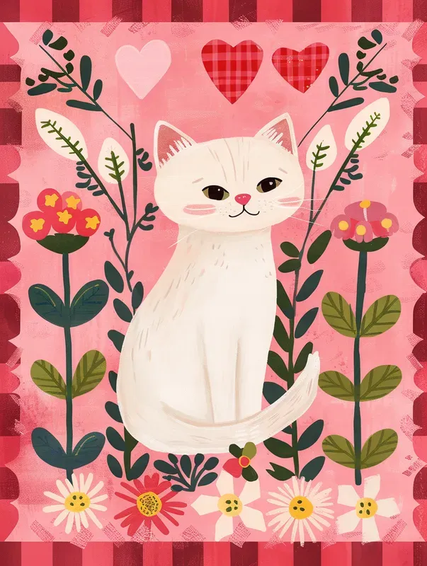 Cute Bright Painted Valentines Cards