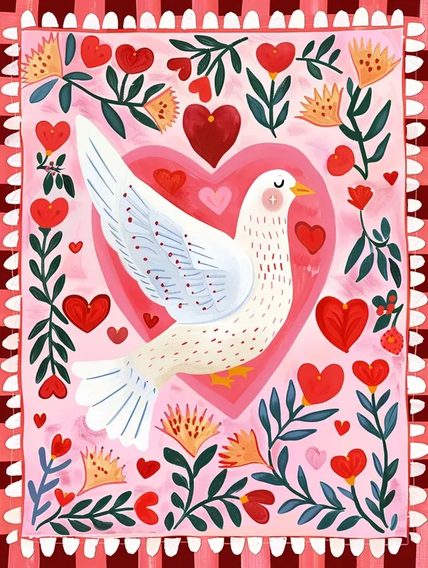 Cute Bright Painted Valentines Cards