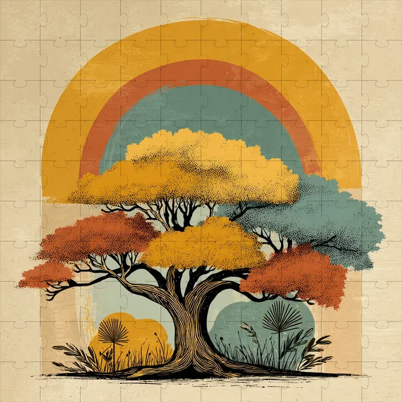 Gouache Retro Boho Nursery Prints