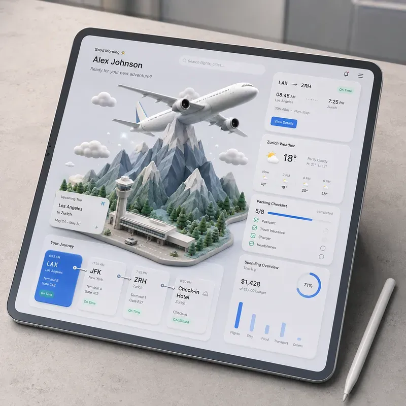 3D Claymorphic Dashboard UI Mockups