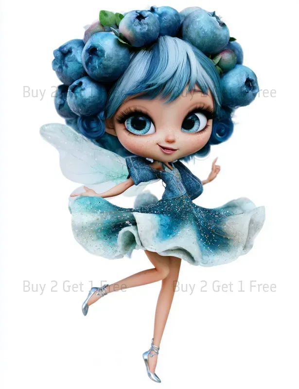 Blueberry Girl Clipart