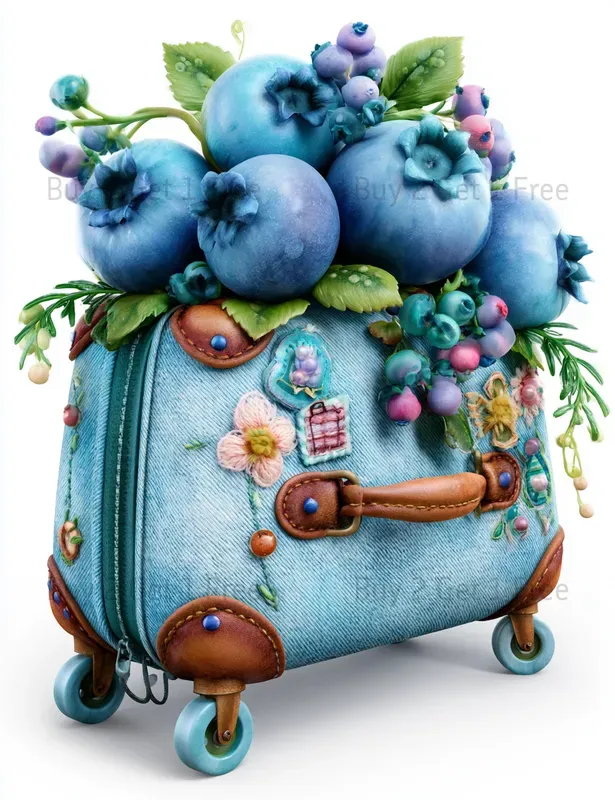 Blueberry Girl Clipart