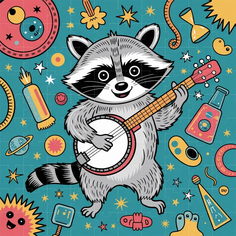 Quirky Character Cartoon Scenes