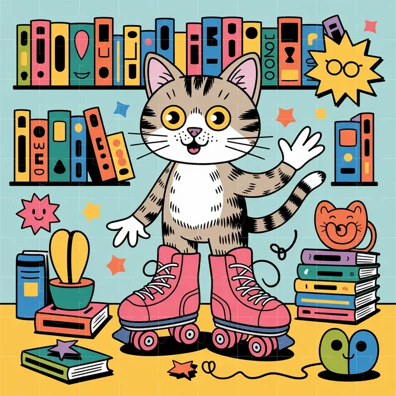 Quirky Character Cartoon Scenes