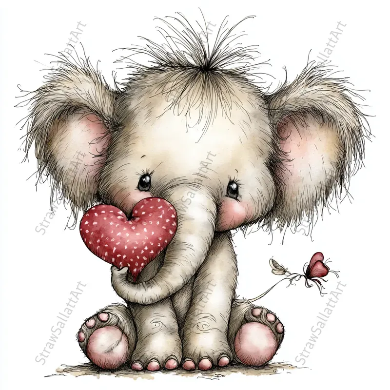 Nursery Animals Valentine Tshirt Clipart