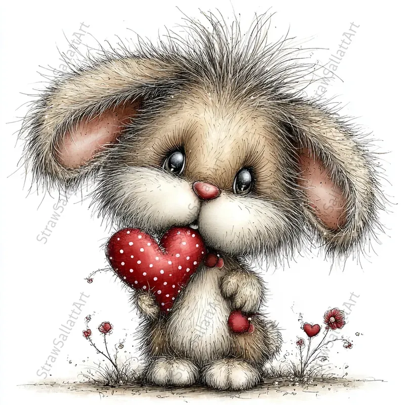 Nursery Animals Valentine Tshirt Clipart