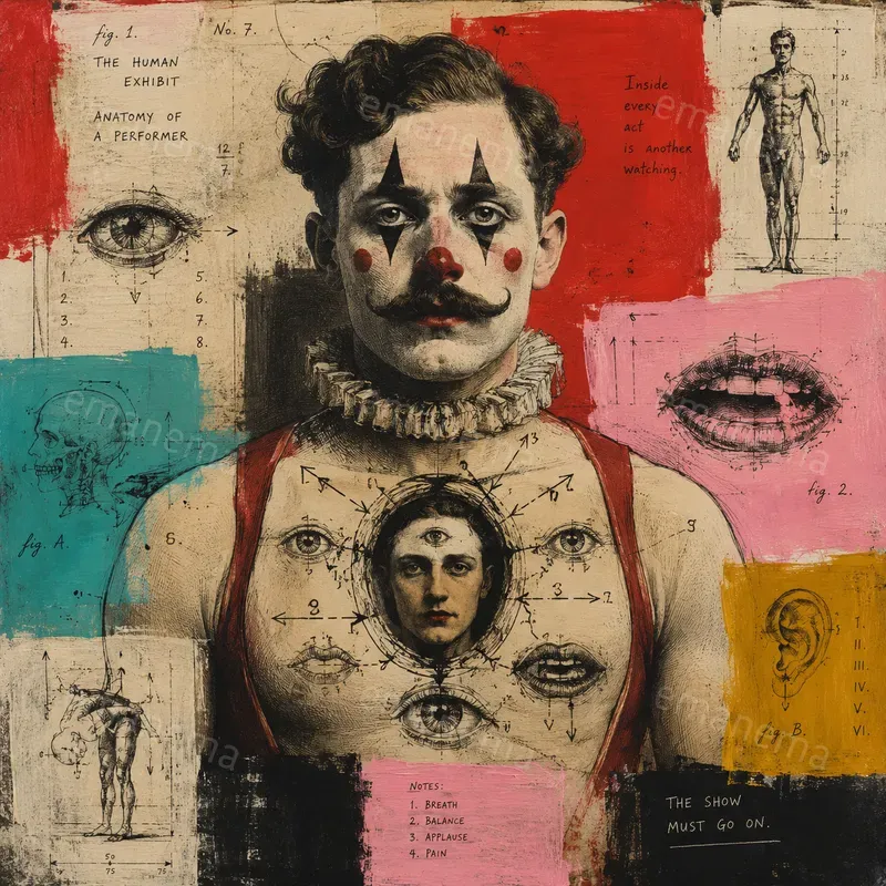 Mixed Media Surreal Portrait Gens