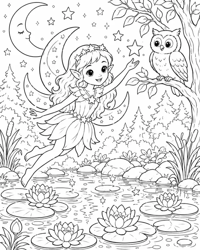 Enchanted Forest Fairy Coloring Books