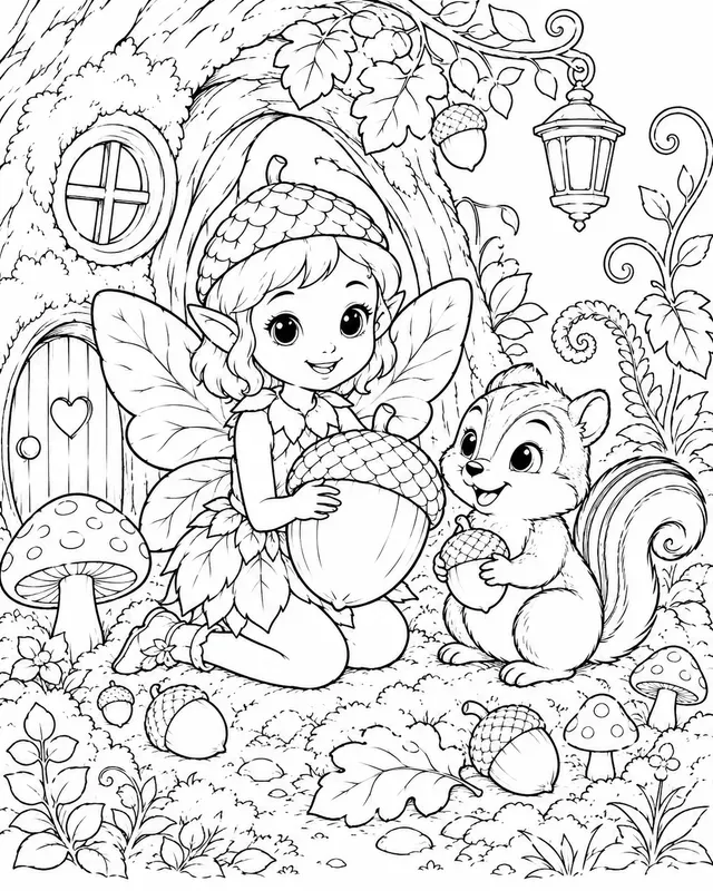 Enchanted Forest Fairy Coloring Books